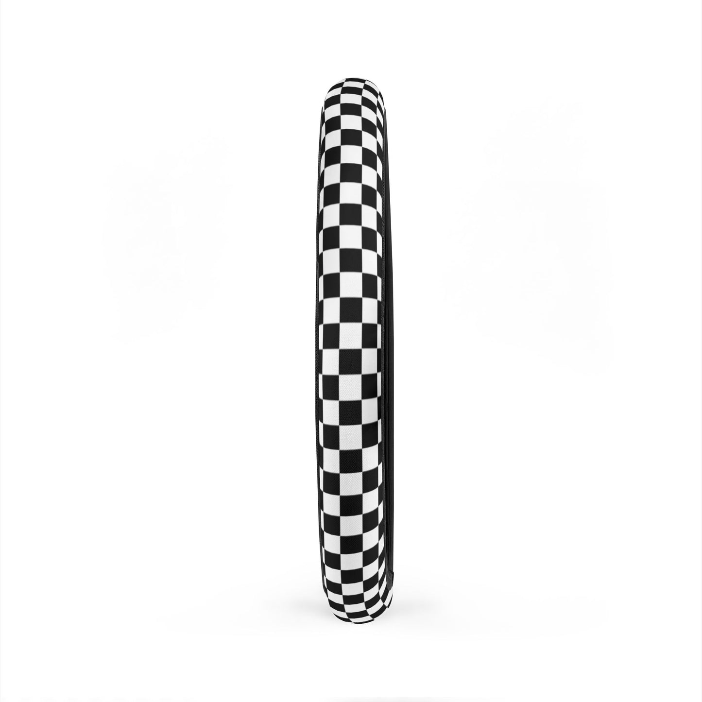 Black & White Checkered Steering Wheel Cover
