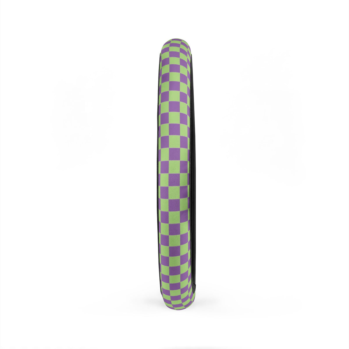 Purple & Green Checkered Steering Wheel Cover