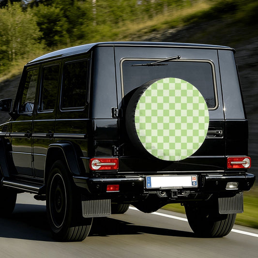 Green Checkered Spare Tire Cover