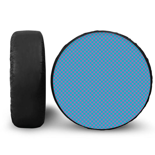 Blue & Purple Mini Checkered Spare Tire Cover