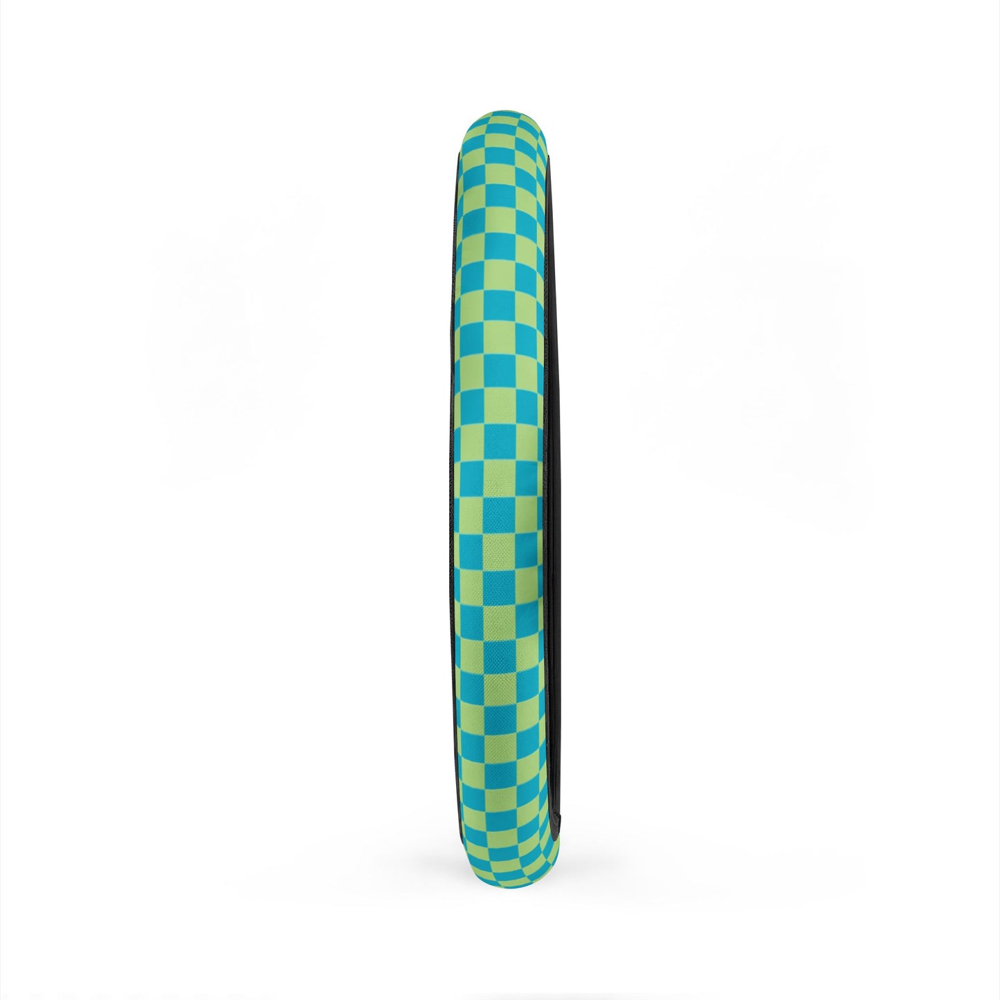 Blue & Green Checkered Steering Wheel Cover