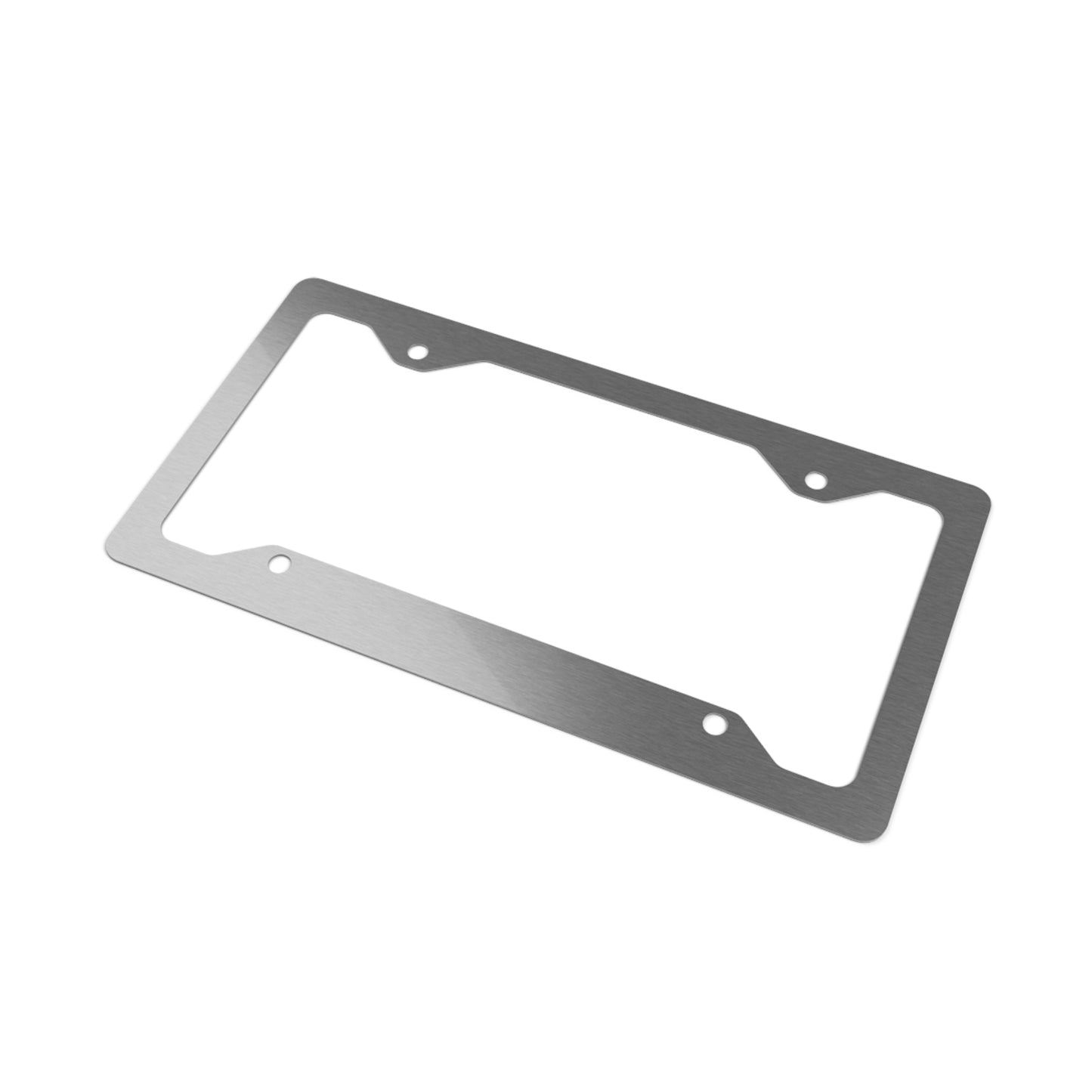 Black & Pink Checkered Metal License Plate Frame