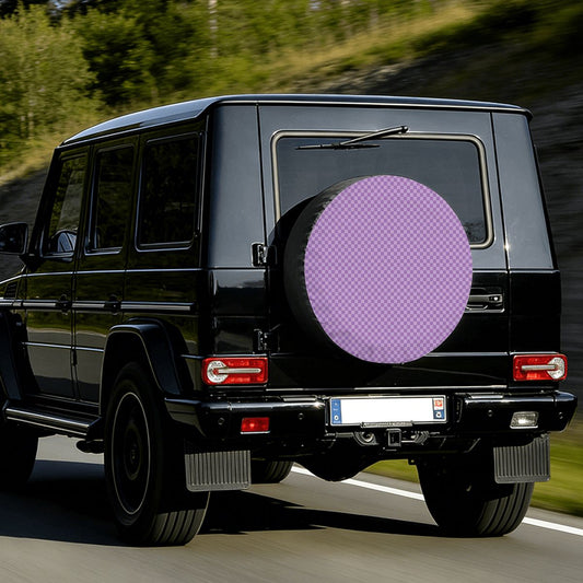 Purple Mini Checkered Spare Tire Cover