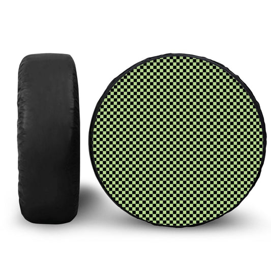 Black & Green Mini Checkered Spare Tire Cover