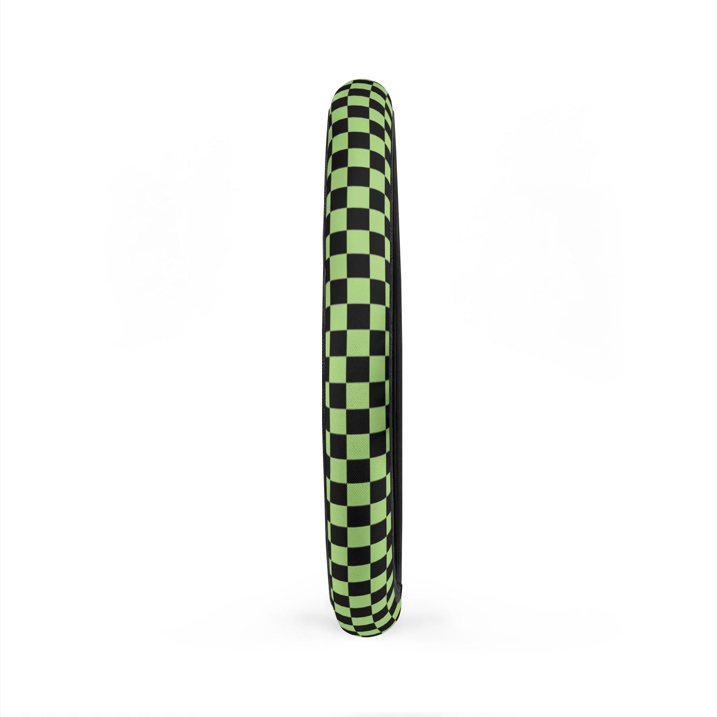Black & Green Checkered Steering Wheel Cover