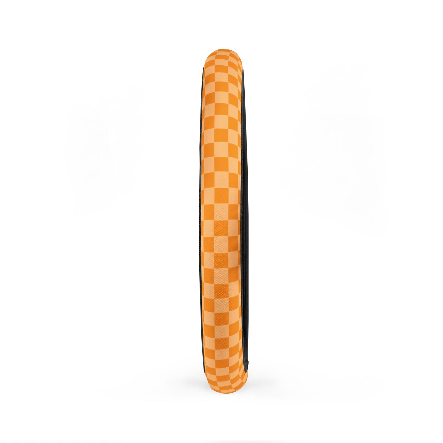 Orange Checkered Steering Wheel Cover