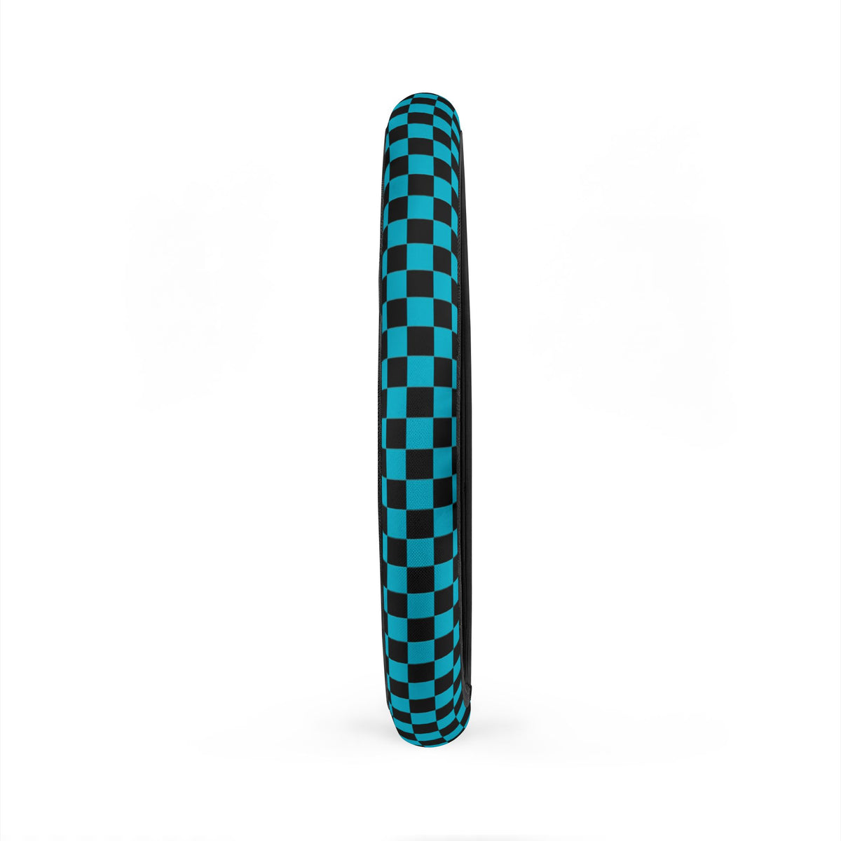 Black & Blue Checkered Steering Wheel Cover