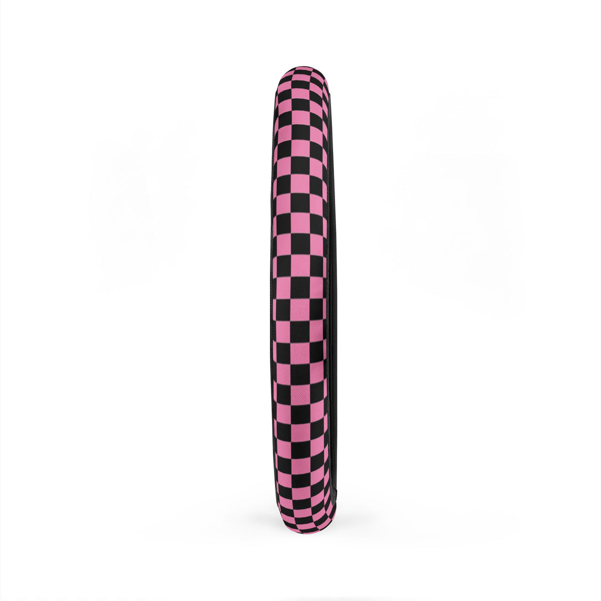 Black & Pink Checkered Steering Wheel Cover
