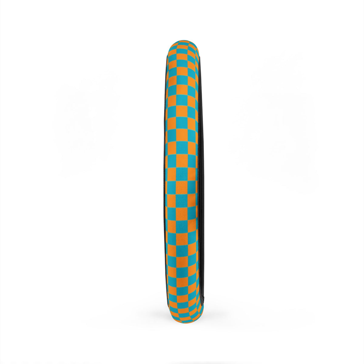 Blue & Orange Checkered Steering Wheel Cover