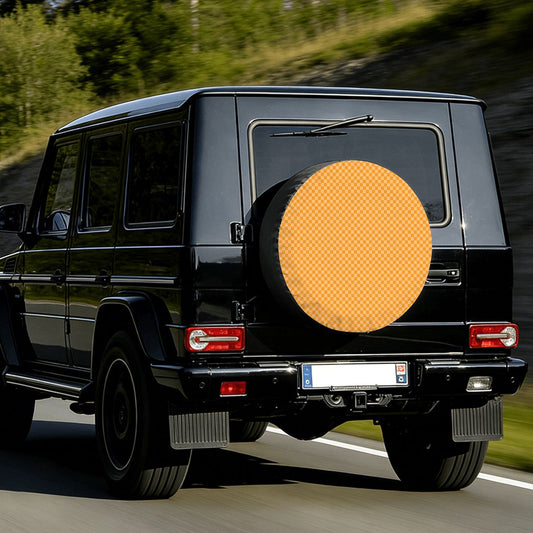 Orange Mini Checkered Spare Tire Cover